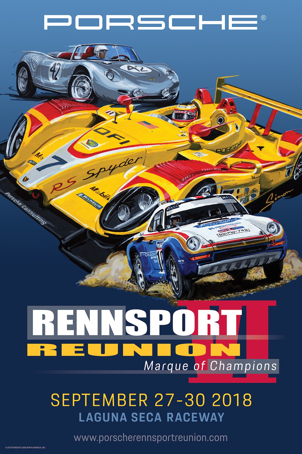 Porsche Unveils Official Poster For Rennsport Reunion Vi Porsche Newsroom